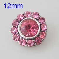 (image for) Mini Snap 12mm - Rhinestone Halo Pink