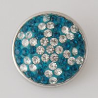 (image for) Snap Jewelry Crystal - Holiday Snowflake Teal & Clear