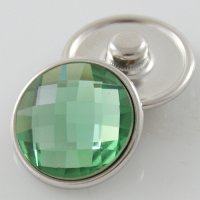 (image for) Snap Jewelry Faceted Crystal Light Green