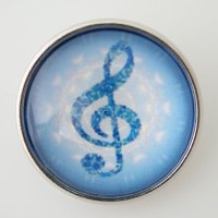 (image for) Snap Jewelry Glass - Music Note