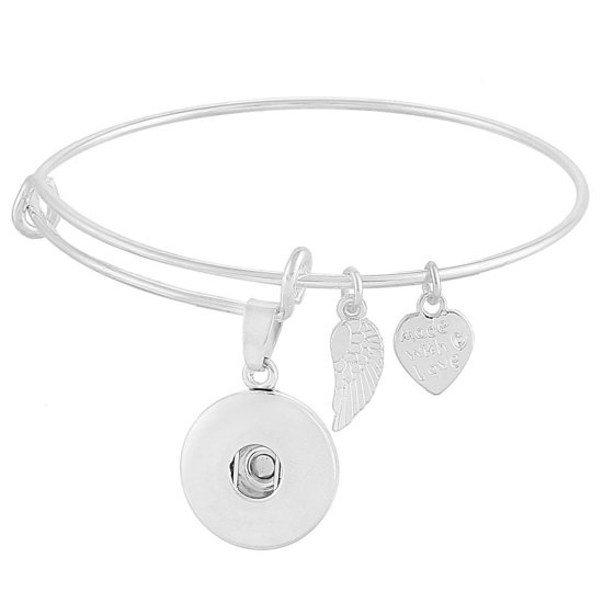 (image for) Snap Jewelry Wire Bracelet Compatible with Alex & Ani 18-20mm - Click Image to Close