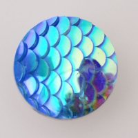 (image for) Snap Jewelry Iridescent Design - Scales Light Blue