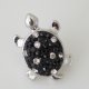 (image for) Snap Jewelry Rhinestone - Turtle Black & Clear