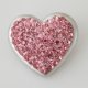 (image for) Snap Jewelry Crystal - Domed Heart Pink