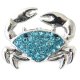 (image for) Snap Jewelry Crystal - Crab Light Blue