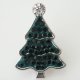 (image for) Snap Jewelry Rhinestone - Holiday Green Christmas Tree