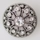 (image for) Snap Jewelry Rhinestone - Marcasite Flower & Clear