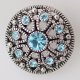 (image for) Snap Jewelry Rhinestone - Marcasite Flower & Light Blue