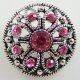 (image for) Snap Jewelry Rhinestone - Marcasite Flower & Dark Pink