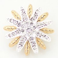 (image for) Snap Jewelry Rhinestone - Star Gold & Silver Holiday