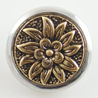 (image for) Snap Jewelry Metal - Gold & Silver Flower