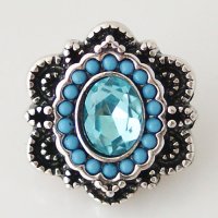 (image for) Snap Jewelry Rhinestone - Designer Light Blue & Gray