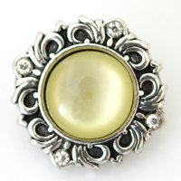 (image for) Snap Jewelry Gemstones - Cats Eye Scroll - Yellow