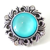 (image for) Snap Jewelry Gemstones - Cats Eye Scroll - Light Blue