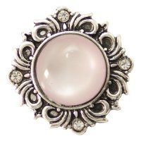 (image for) Snap Jewelry Gemstones - Cats Eye Scroll - Light Pink