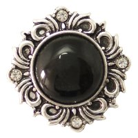 (image for) Snap Jewelry Gemstones - Cats Eye Scroll - Black