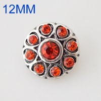 (image for) Mini Snap 12mm - Rhinestone Designer Orange