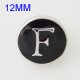 (image for) Mini Snap 12mm - Enamel Letter F