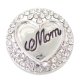 (image for) Snap Jewelry Rhinestone - Mom Heart Clear Rhinestones