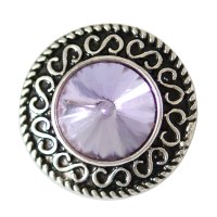 (image for) Snap Jewelry Faceted Crystal - Scroll Purple