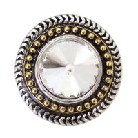 (image for) Snap Jewelry Rhinestone - Designer Gold & Silver Clear