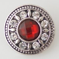 (image for) Snap Jewelry Rhinestone - Red Center & Clear