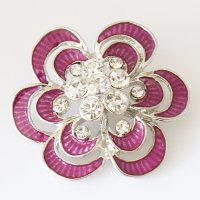 (image for) Snap Jewelry Metal - Ex-Large Pink Flower