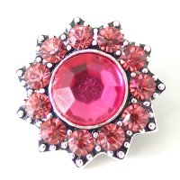 (image for) Snap Jewelry Rhinestone - Designer Faceted Pink