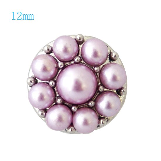 (image for) Mini Snap 12mm - Pearl Cluster Pink - Click Image to Close