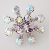 (image for) Snap Jewelry Rhinestone - Cluster AB & Pink