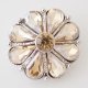 (image for) Snap Jewelry Rhinestone - Faceted Flower - Beige Champagne