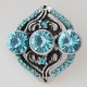 (image for) Snap Jewelry Rhinestone - Antique Designer Light Blue