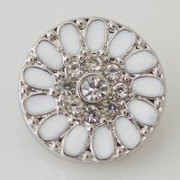 (image for) Snap Jewelry Enamel - Flower White & Clear