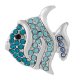 (image for) Snap Jewelry Rhinestone - Fish Blue