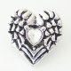 (image for) Snap Jewelry Rhinestone - Angel Wings Heart Clear