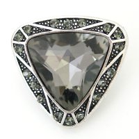 (image for) Snap Jewelry Rhinestone - Triangle Smokey Gray