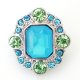 (image for) Snap Jewelry Rhinestone - Designer Faceted Light Blue & Peridot