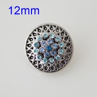 (image for) Mini Snap 12mm - Rhinestone Teal & Blue