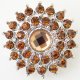 (image for) Snap Jewelry Rhinestone - Faceted Circle Cluster - Amber Brown