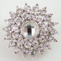 (image for) Snap Jewelry Rhinestone - Faceted Circle Cluster - Clear