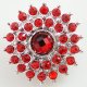 (image for) Snap Jewelry Rhinestone - Faceted Circle Cluster - Red