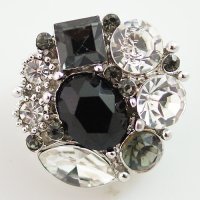 (image for) Snap Jewelry Rhinestone - Multi Cluster - Black Shades