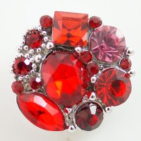 (image for) Snap Jewelry Rhinestone - Multi Cluster - Red Shades