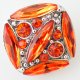 (image for) Snap Jewelry Rhinestone - Faceted Oval Crystal - Orange