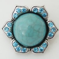 (image for) Snap Jewelry Gemstones - Turquoise Flower