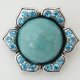 (image for) Snap Jewelry Gemstones - Turquoise Flower