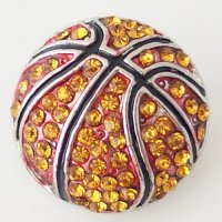 (image for) Snap Jewelry Rhinestone - Basketball Orange