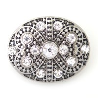 (image for) Snap Jewelry Rhinestone - Designer Oval