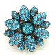 (image for) Snap Jewelry Rhinestone Flower Light Blue fits 18-20mm