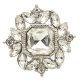 (image for) Snap Jewelry Rhinestone - Square Clear Stone